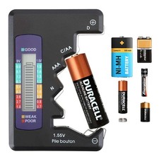 Battery Tester Checker Universal For AA AAA C D 9V 1.55V Button Cell Batteries