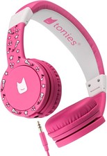 Tonies Foldable Wired Headphones for Kids - Comfortably Designed to fit Pink