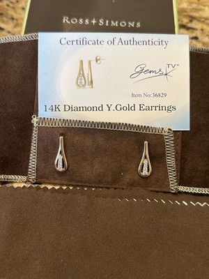 Ross Simons Ohrringe 14 Karat Diamant Y.Gold