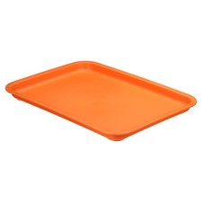 12x9" Fast Food Tray Plastic Reusable Multi-Purpose Serving Tray Orange