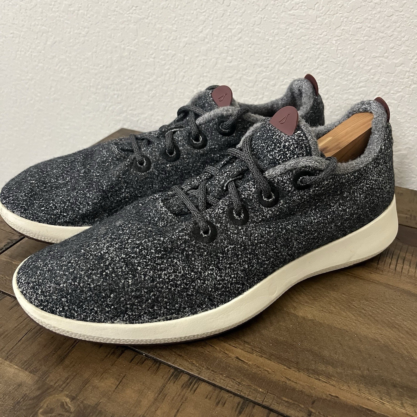 SAOLA Scarpe sneakers uomo Allbirds lana runner mizzle grigio scuro bianco comode taglia 12