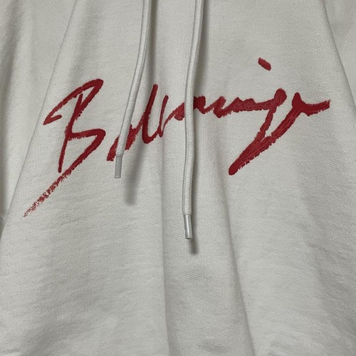 Pull à capuche noir orange logo boutiques central Balenciaga difficile à trouver