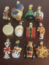 Old World Christmas Set 12 Ornaments Blown-glass Hand Painted by Artisans In Box