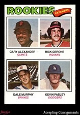 1977 Topps #476 Rookie Catchers Dale Murphy Kevin Pasley RC EX - EX/MT