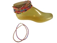 Unisex Beaded Anklets 19 Assorted Colors and Material Size 9-1/2