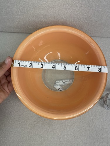 VTG Pyrex Mixing Bowls Set 322 Yellow 1L & 323 Peach 1.5L MCM Kitchen Baking - Picture 19 of 21