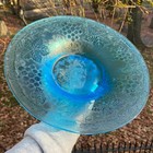 Antique 1930s Fostoria Grape Brocade Etch - Depression Glass Console Bowl 2297