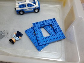 LEGO Duplo %681 Police Station PARTS ONLY, AS-IS, Rare plate