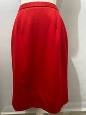 Pendleton sz 10  women’s virgin wool Red Lined pencil skirt modest classic 