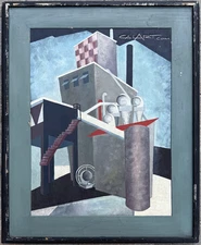 MID CENTURY Modernist Industrial Los Angeles, CaLiFoRnia Oil Large PURINA PLANT