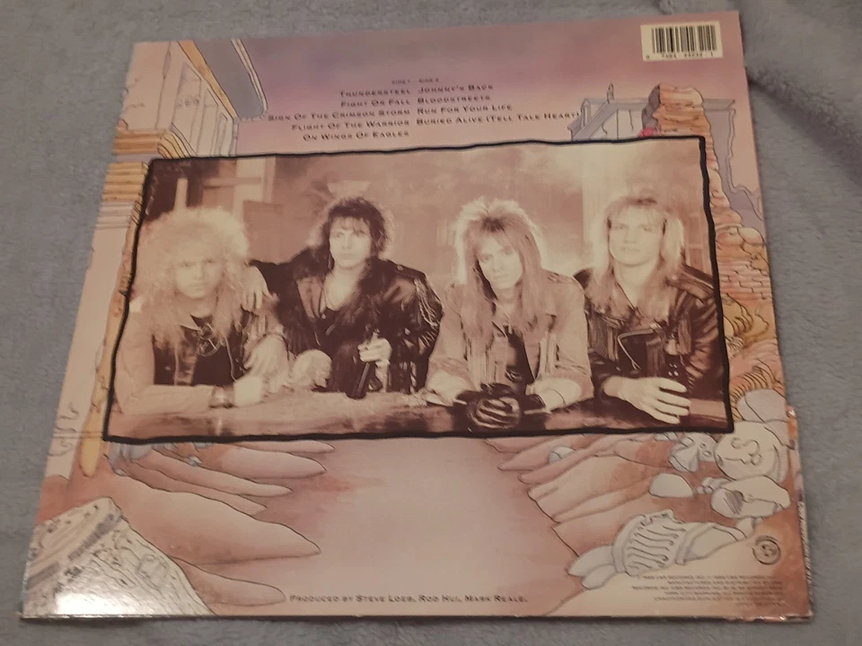 Riot Thundersteel LP Inner Z AL 44232 1988 Epic Ex Condition Blue Label CBS Asso Foto 3 de 4