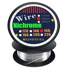 Nichrome Wire,16Gauge 30Feet 1.3Mm Metal Resistance Bendable Soft for Cutting Fo