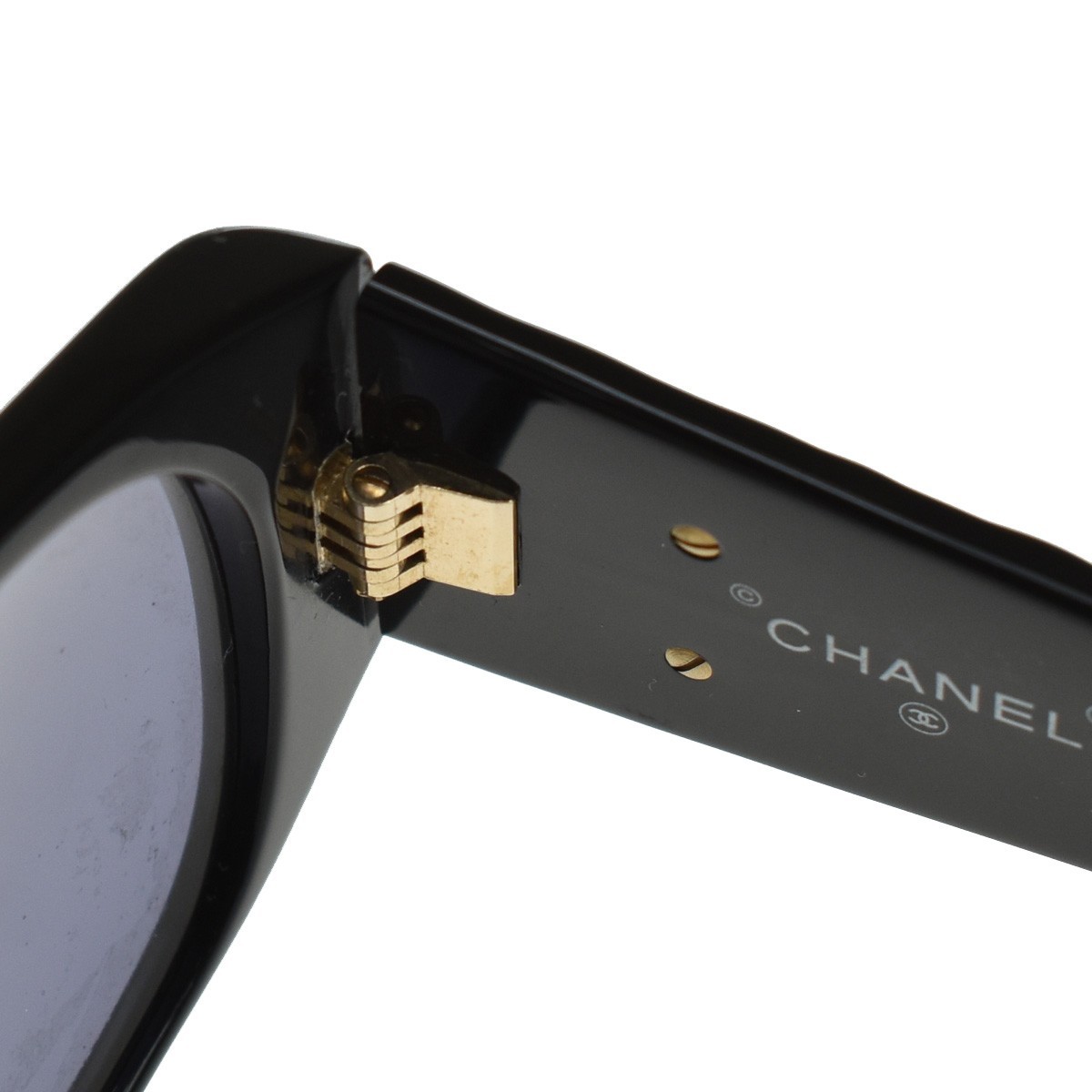 CHANEL CC Logo Sunglasses Eye Wear Plastic Black GHW 01450  display picture 1