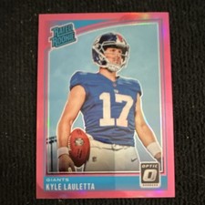 Panini 2018 Donruss Optic Kyle Lauletta Rated Rookie Pink Prizm #178 Giants NFL