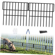 38 Panels Animal Barrier Fence, No Dig Fence 38 Panels-41.1ft L x12in H Black