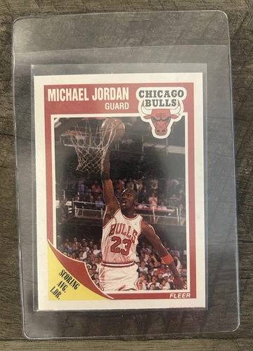 Fleer 1989-90 Michael Jordan #21 Scoring Avg. Ldr. Chicago Bulls Card