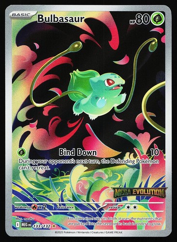 Pokémon Bulbasaur (Mega Evolution Stamped) 133/132 Holo NM
