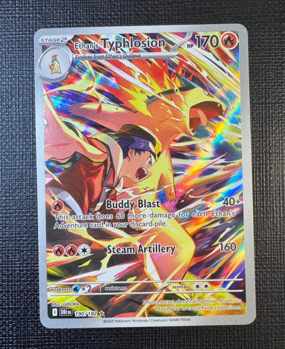 Ethan's Typhlosion 190/182 Pokemon Destined Rivals - HOLO IR Full Art