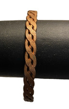 Vintage Braided Copper Cuff Bracelet 1/4 " Wide Opening 1" Wide