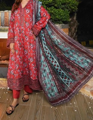 Sommer Viskose Munira Designer Medium Gehrock 3 Stück Eid Hochzeit Anlass Party