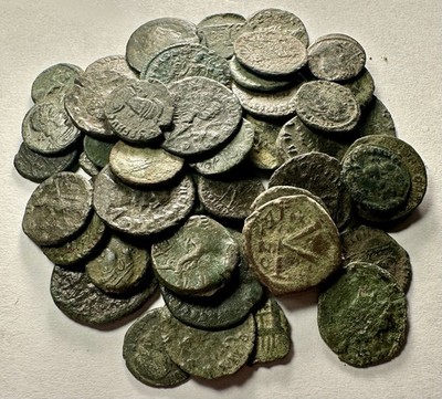 55 Nice Ancient Roman Coins And Maybe One Byzantine #101