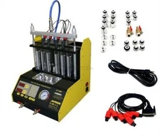 6 Jar With Ultrasonic Cleaner Latest Auto Led Fuel Injector Tester / Cleaner ti