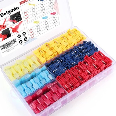 T Tap Wire Connectors 240pcs Waterproof Quick Splice Connectors  Style: 240PCS