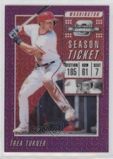 2019 Panini Chronicles Contenders Optic Purple Mojo Prizm /75 Trea Turner o7m