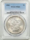 1896 $1 Morgan Silver Dollar MS64 PCGS 58435156