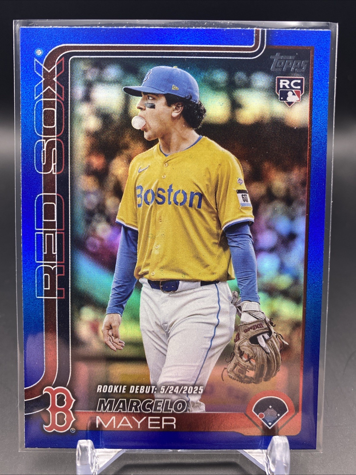 2025 Topps Update Series MARCELO MAYER (#US276) Blue Rainbow Foil Rookie /150