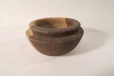 Stein M&ouml;rser Schale HY80 6x10cm small stone mortar bowl  mortier en pierre