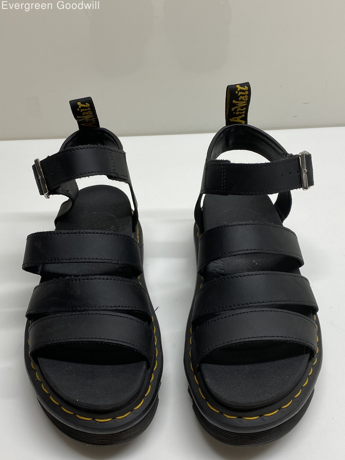 Dr. Martens Blaire Leather Platform Sandals, Size 7
