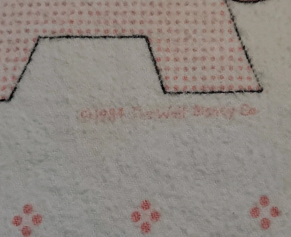 Manta de cuna recortada satinada Dundee ABC Baby Mickey Minnie 1984 de colección Disney Foto 3 de 4