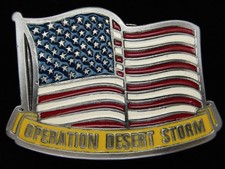 PG25117 NOS VINTAGE 1990s  OPERATION DESERT STORM  MILITARY BELT BUCKLE