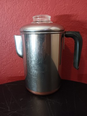 Vintage Revere Ware 1801 Coffee Pot Percolator Pre - 1968 Copper Bottom USA Made