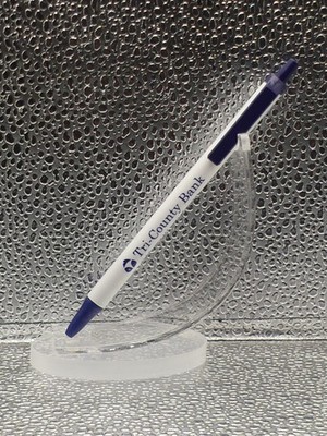 BIC Tri-County Bank White Blue Michigan Member FDIC MI Advertising Ballpoint Pen
