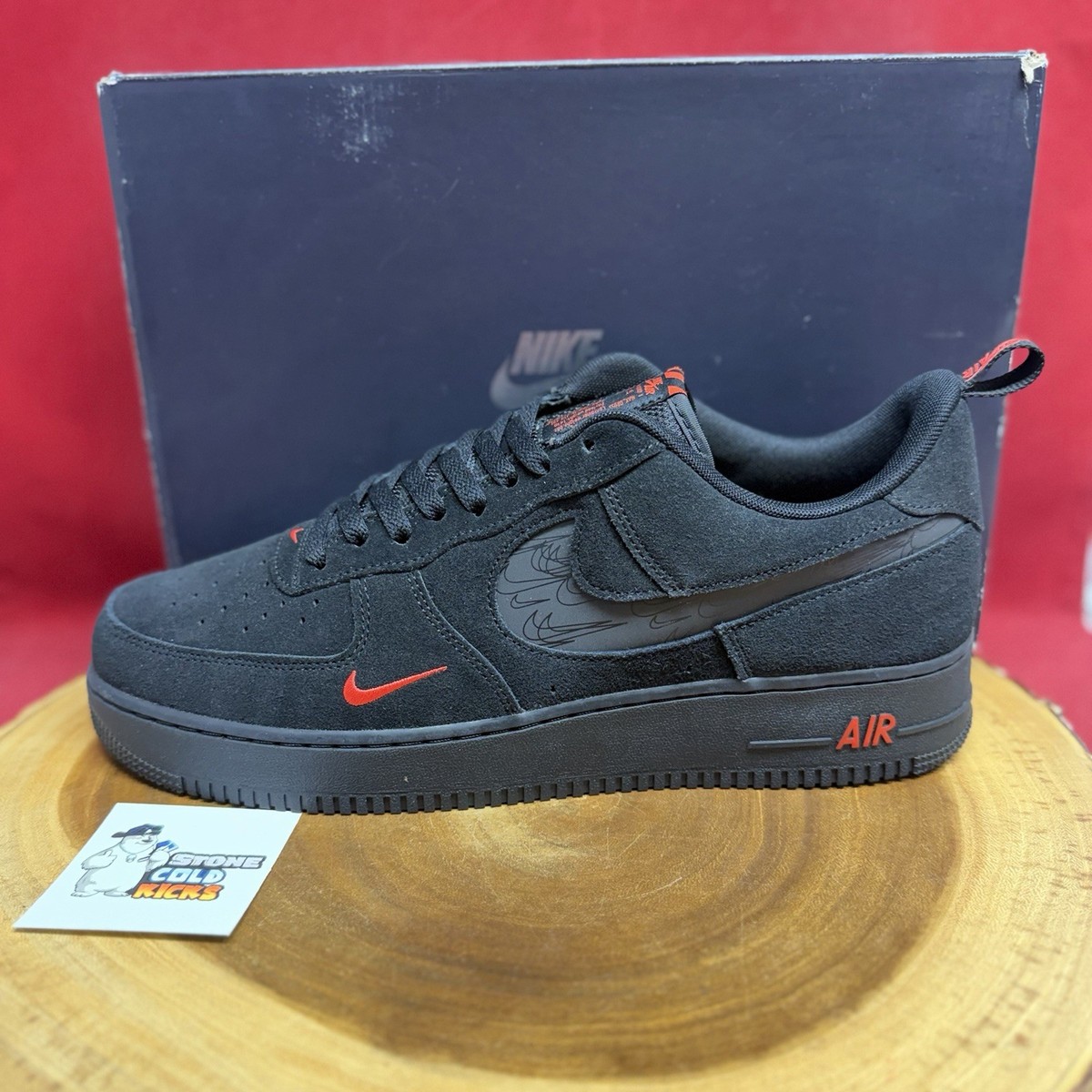 Nike Air Force 1 Low Multi-Swoosh Crimson DZ4514-001 Size 13 Left