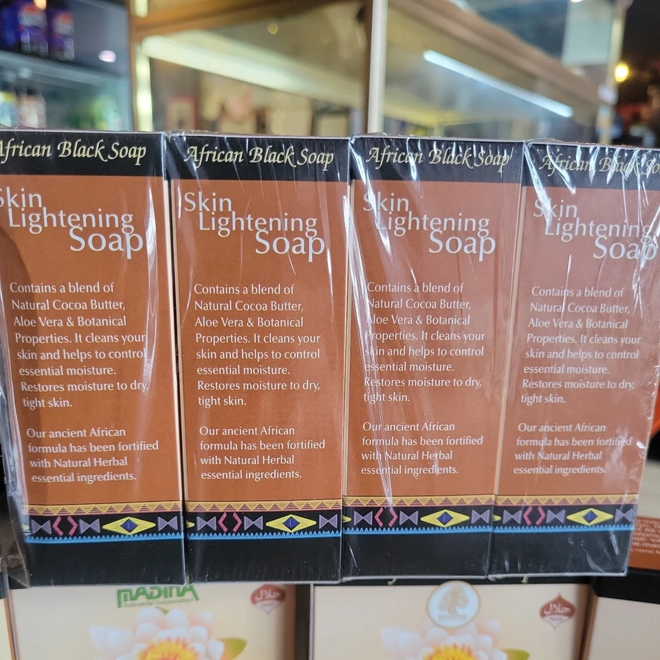 8 Barras Madina Jabón Iluminador Piel Botánico 100% Base Vegetal Aceite de Palma Foto 3 de 3