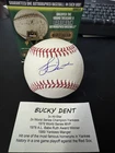 BUCKY DENT SINGLE SIGNED AUTOGRAPHED OML BASEBALL TRISTAR CERT YANKEES