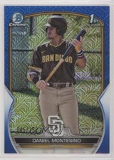 2023 Bowman Chrome Prospects Mega Box Blue Mojo Refractor Daniel Montesino v9t