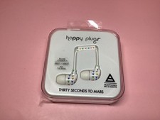 Happy Plug White Multi Color Headphones Brand New