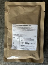 British Army Halal Sweet & Sour Chicken with Rice 300g Ration Pouch
