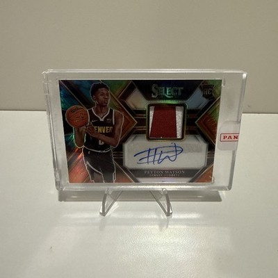 2022 Panini Select Basketball Peyton Watson Tie Dye Rookie Patch Auto /25