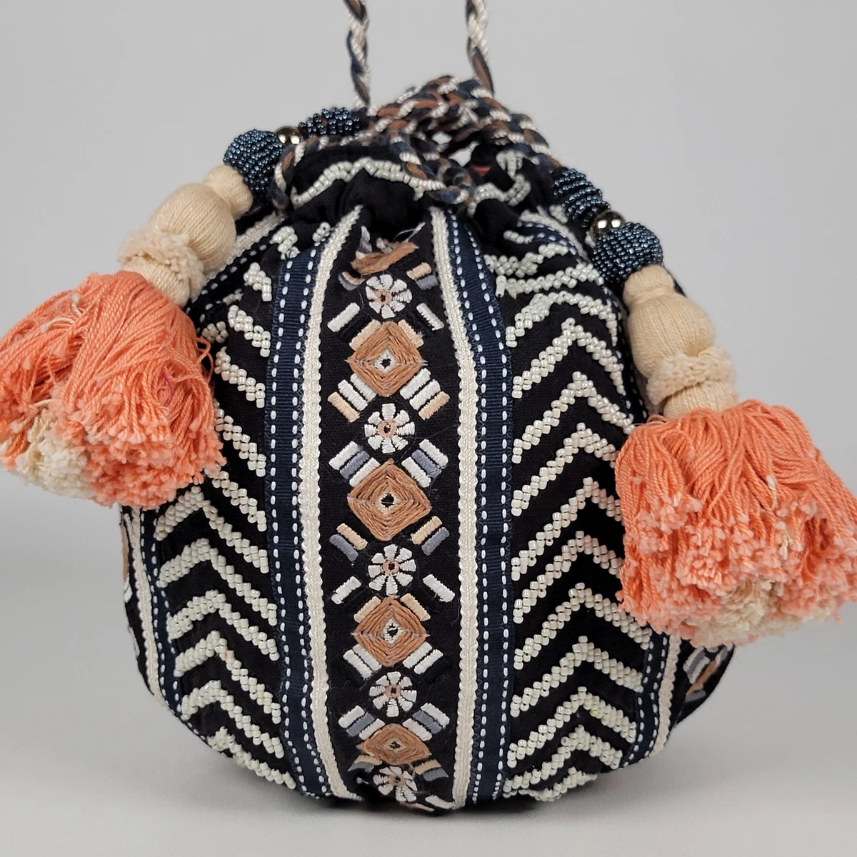 Rare Anthropologie Jasper & Jeera Embellished Beaded Backpack Boho Festival Jasper & Jeera Embroidered Bags & Handbags for Women for  main image 3