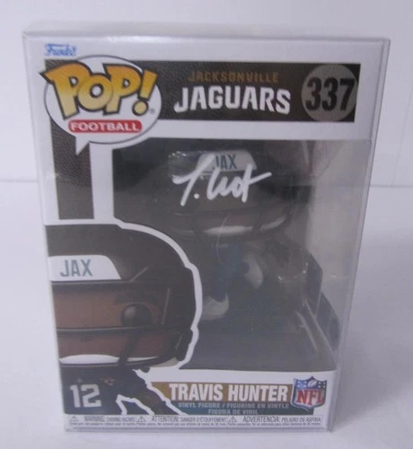 Travis Hunter Signed Jaguars Funko Pop #337 Autographed NFL w/ COA