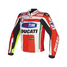 DUCATI Moto Motociclo CE Protetto Armatura Sport Uomini Replica Pelle Giacca