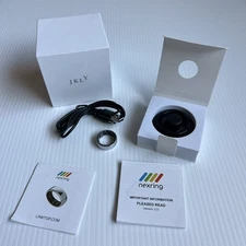 Linktop NexRing Digital Smart Ring, Silver, Size 9, Great Condition