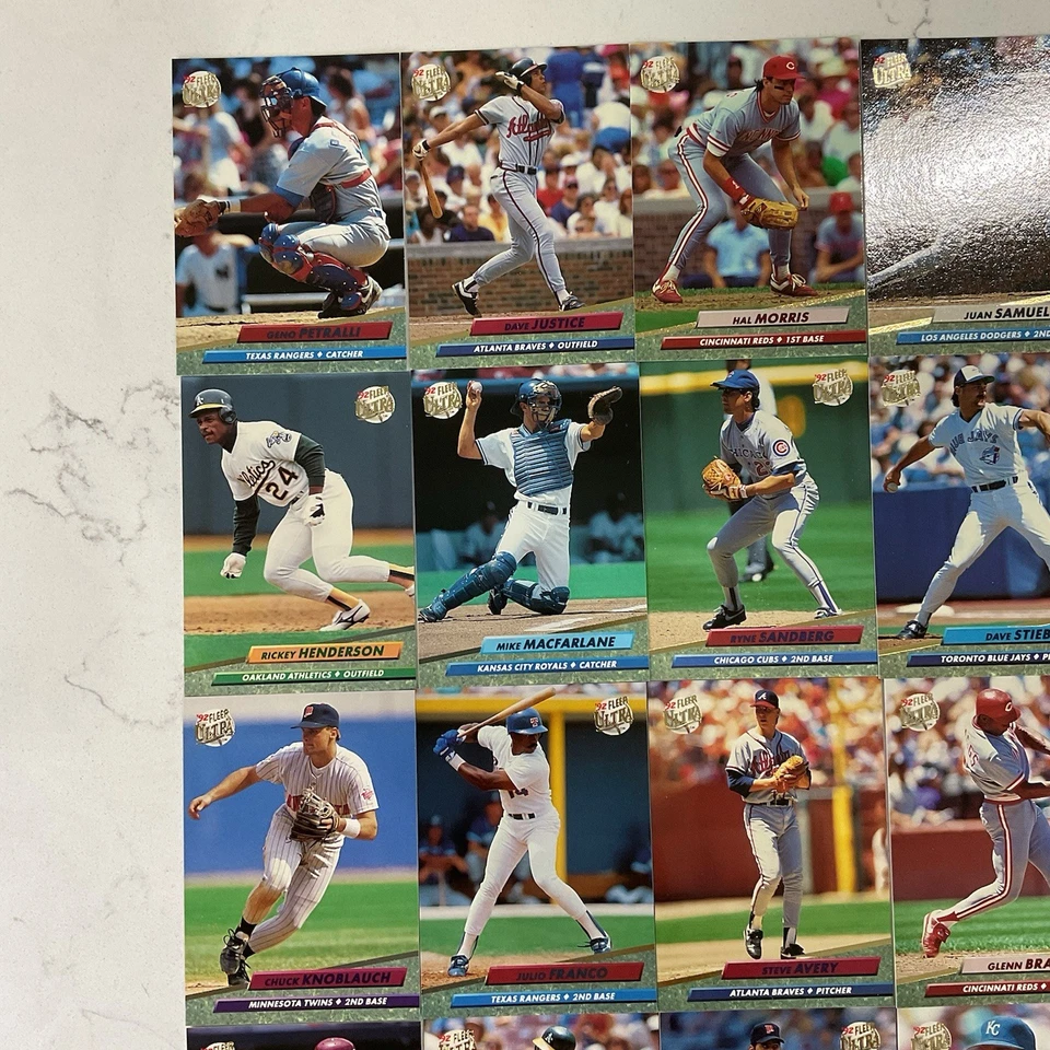 Lot of 25 Fleer Ultra 1992 Baseball Cards Stars Rickey Henderson Harold Baines - Imagem 2 de 4
