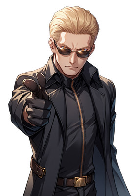 Albert Wesker Finger Gun Vinyl Car Decal Sticker 7'' Weatherproof
