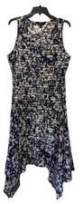 Simply Vera Vera Wang Women Purple Multi Sleeveless Low High hem Midi Dress Sz M